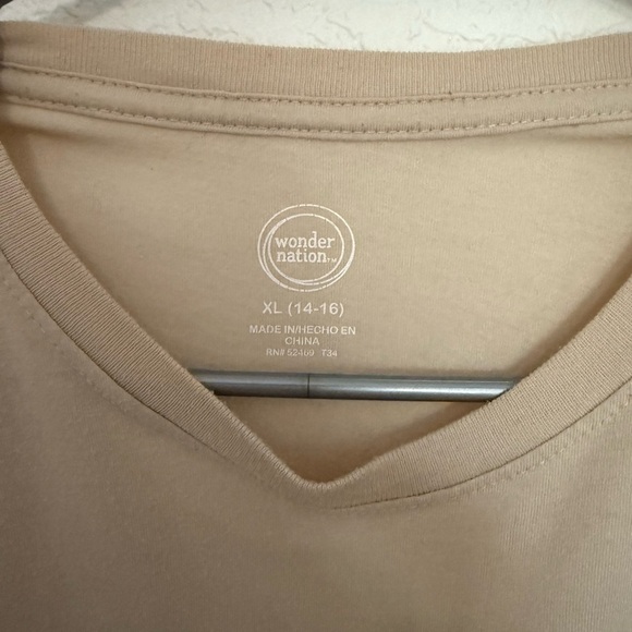 🦖 Wonder Nation Tan T-Shirt with Dinosaur and Sunset Graphic - Picture 3 of 3